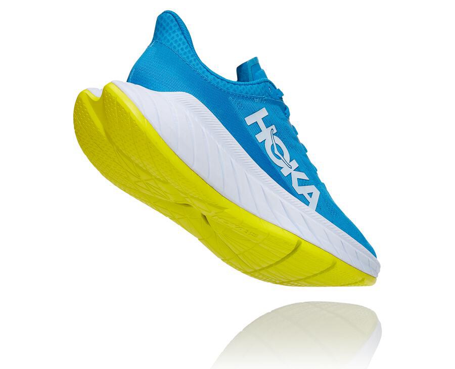 Tenis Hoka One One Mujer Azules/Blancos - Carbon X 2 - OEPV32719